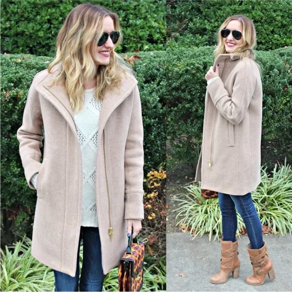 J Crew Stadium Cloth Cocoon Coat